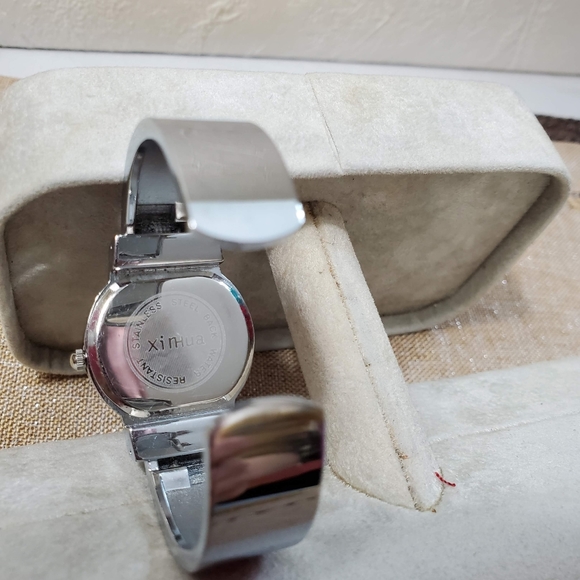 Pink Bracelet Style Watch w/ Gemstones - Picture 2 of 4